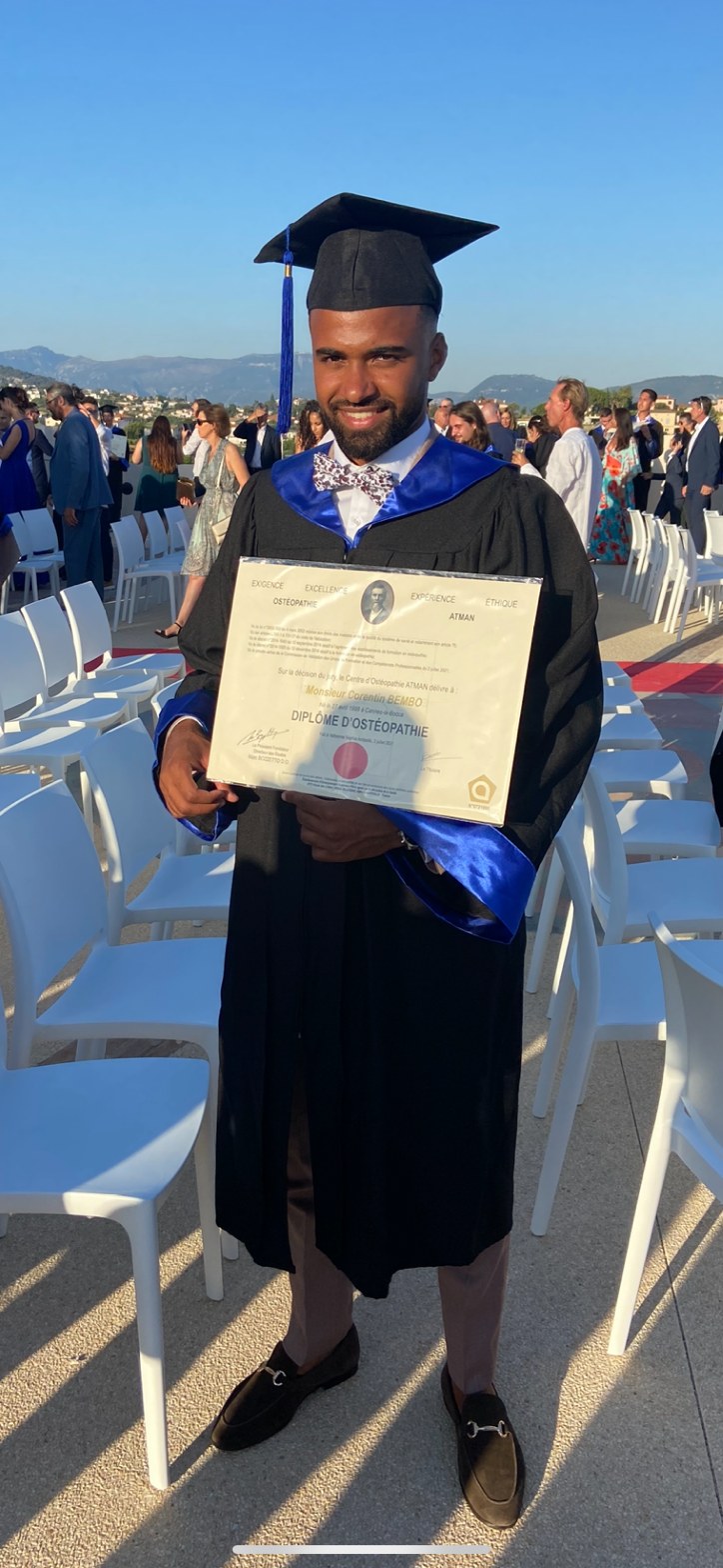 Remise du diplôme d'ostéopathie ATMAN 2021